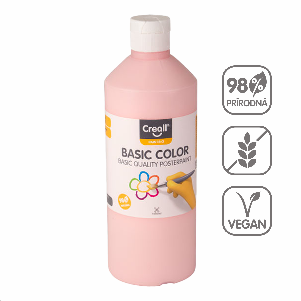 Temperová barva Creall 500 ml – pastelově červená