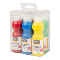Sada temperových barev s houbičkou Creall Spongy – 6 × 70 ml