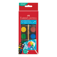 Vodové barvy FABER-CASTELL 12 barev - 30 mm
