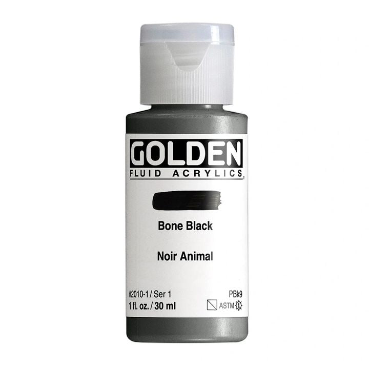 ZLATÁ tekutá akrylová barva 118 ml – 2010 kostěná černá