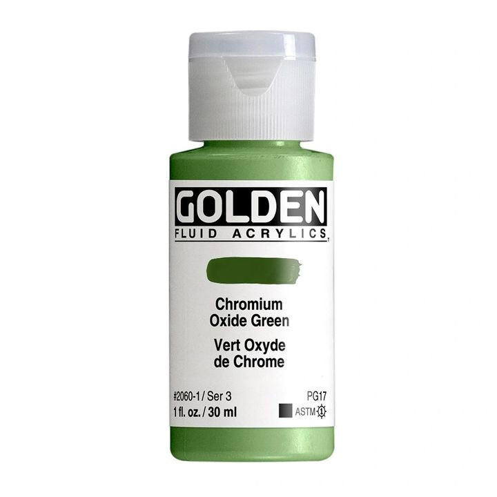 ZLATÁ tekutá akrylová barva 30 ml – 2060 oxid chrom zelený
