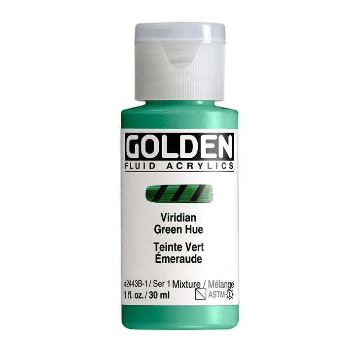 ZLATÁ tekutá akrylová barva 30 ml – 2443 viridian zelený odstín