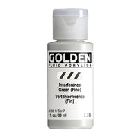 GOLDEN Fluid Interference Acrylic Paint 30 ml – 2466 zelená