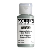 ZLATÁ Fluidní iridescentní akrylová barva 30 ml – ocel 2458
