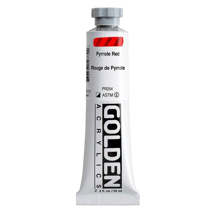 GOLDEN Heavy Body Acrylic Paint 148 ml – 1277 pyrrolová červená