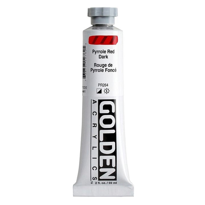 GOLDEN Heavy Body Acrylic Paint 148 ml – 1278 pyrrol tmavě červený
