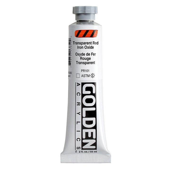 GOLDEN Heavy Body Acrylic Paint 148 ml – 1385 transparentní oxid železa červený