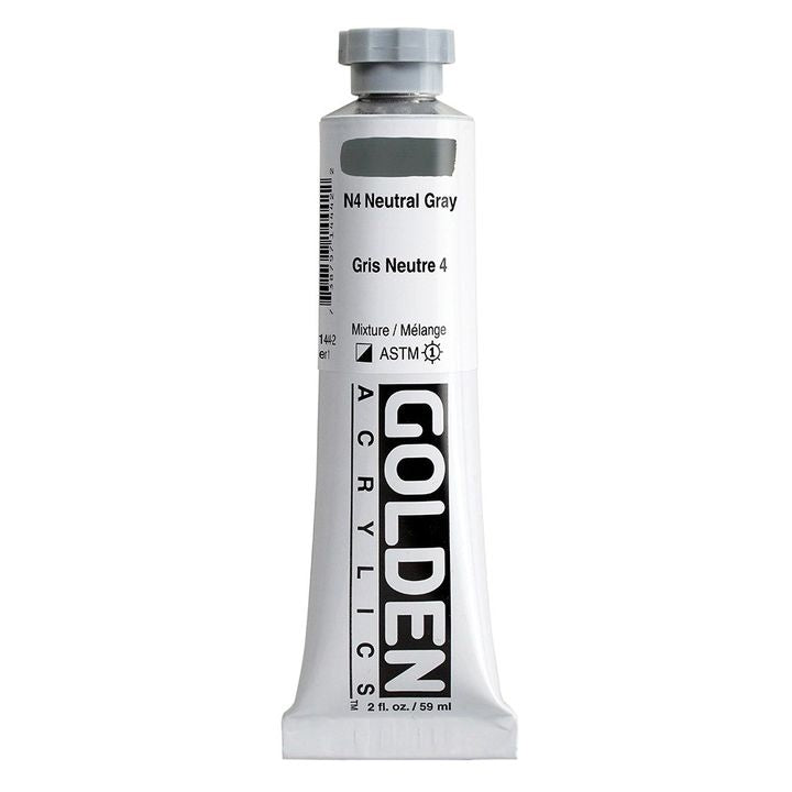 GOLDEN Heavy Body Acrylic Paint 148 ml – 1444 neutrální šedá N4