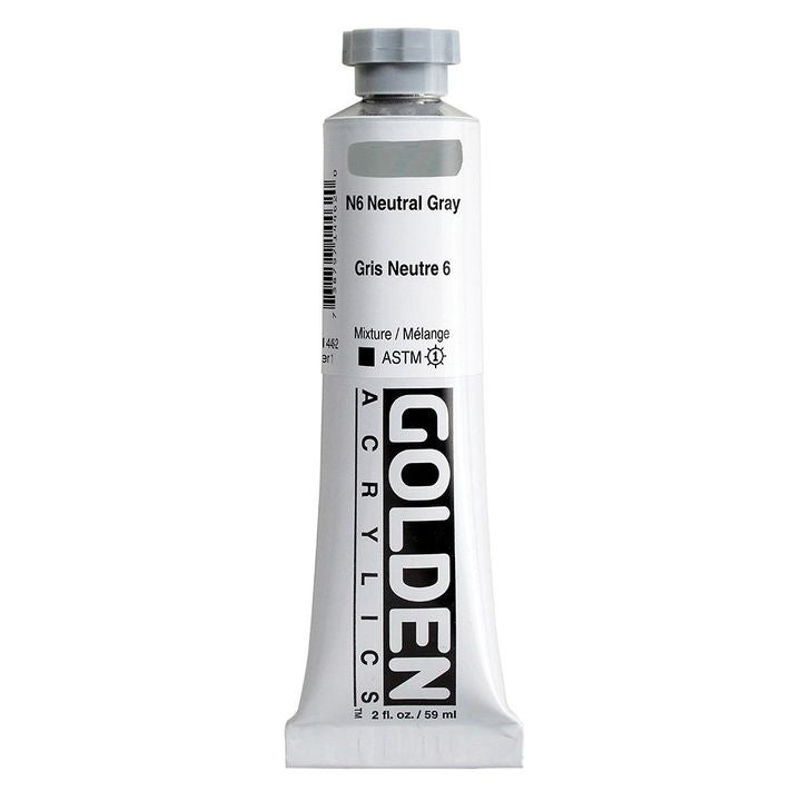 GOLDEN Heavy Body Acrylic Paint 148 ml – 1446 neutrální šedá N6