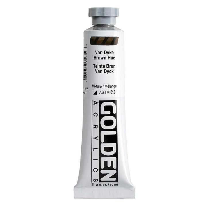 GOLDEN Heavy Body Acrylic Paint 148 ml – 1462 Van Dyke hnědý odstín