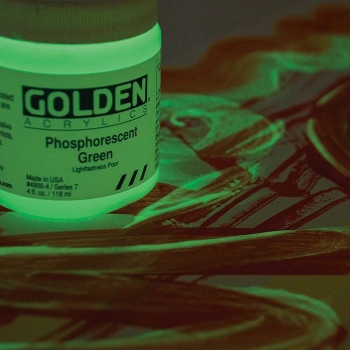 GOLDEN Heavy Body fosforeskující akrylová barva 118 ml