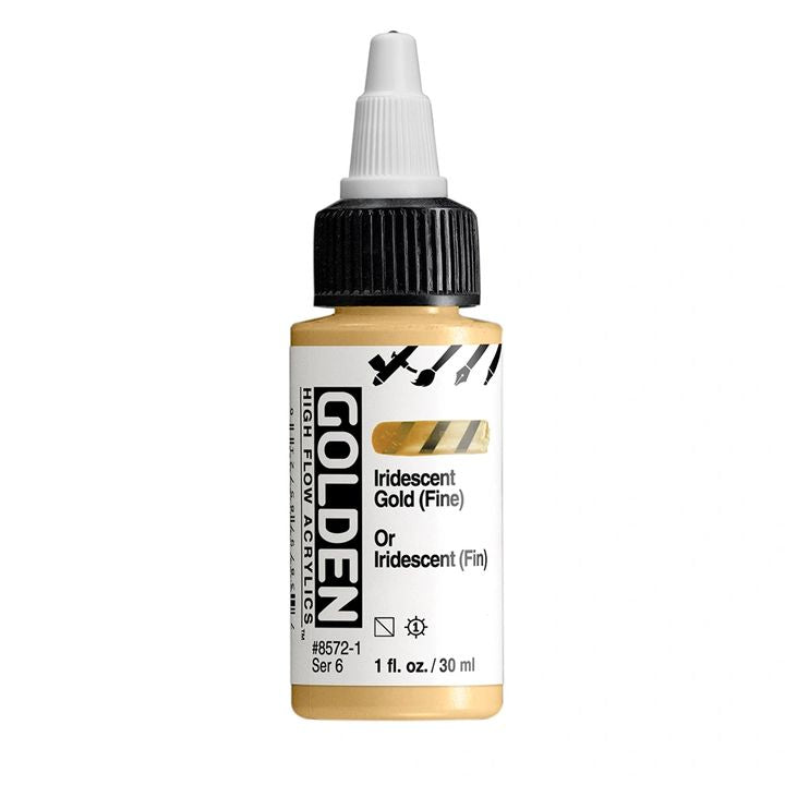 GOLDEN Iridescentní akrylová barva s vysokým průtokem 30 ml – 8572 Zlatý jemný