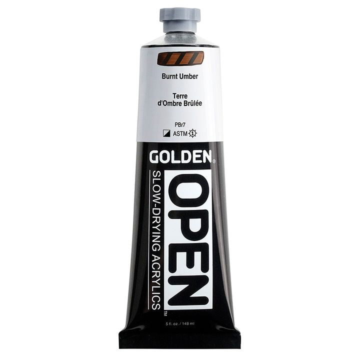 GOLDEN OPEN Pomalu schnoucí akrylová barva 148 ml – 7030 Spálená Umbra