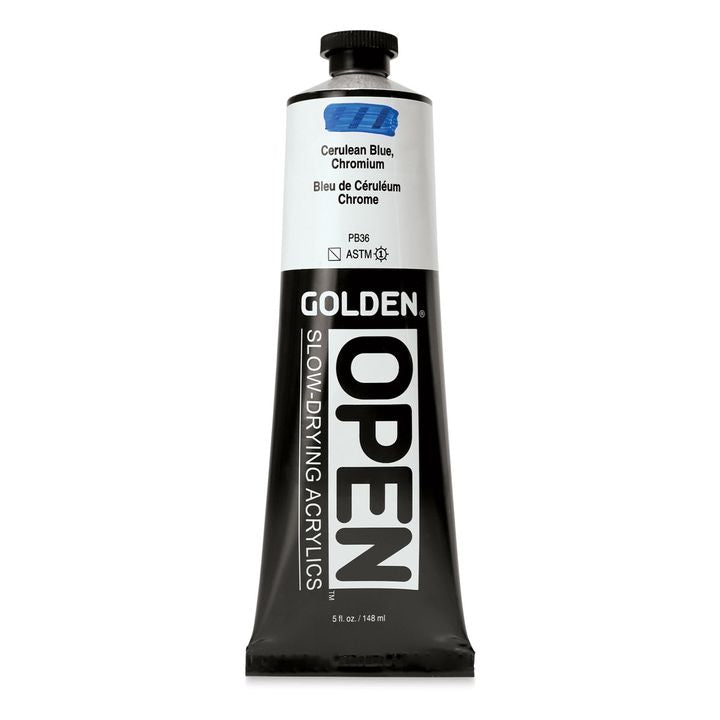 GOLDEN OPEN Pomalu schnoucí akrylová barva 148 ml – 7050 Cerulean Blue Chrome