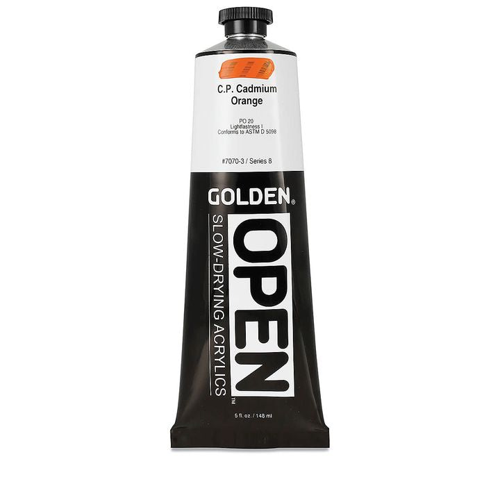 GOLDEN OPEN Pomalu schnoucí akrylová barva 148 ml – 7070 Kadmium Orange