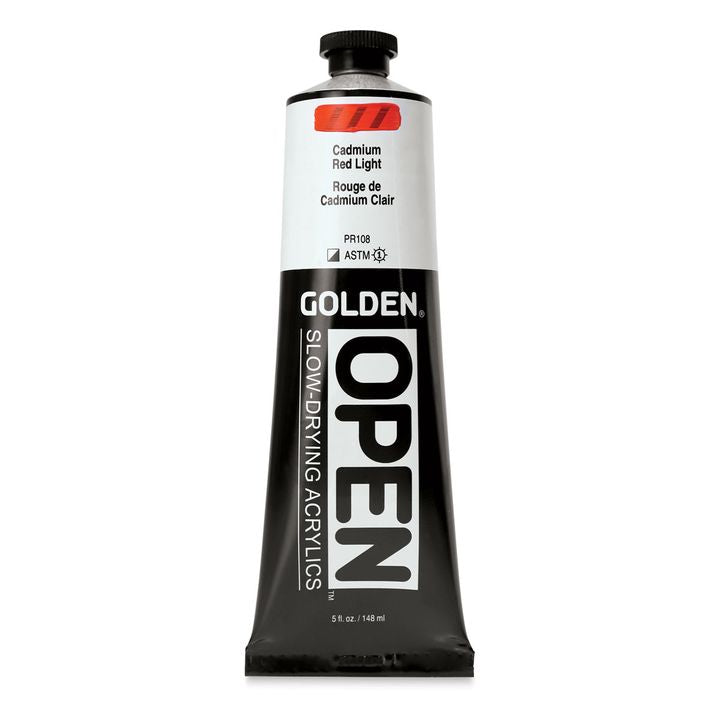 GOLDEN OPEN Pomalu schnoucí akrylová barva 148 ml – 7090 Kadmium červené světlo