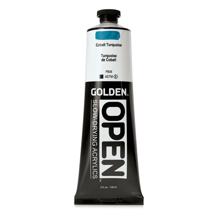 GOLDEN OPEN Pomalu schnoucí akrylová barva 148 ml – 7144 Cobalt Tyrkys