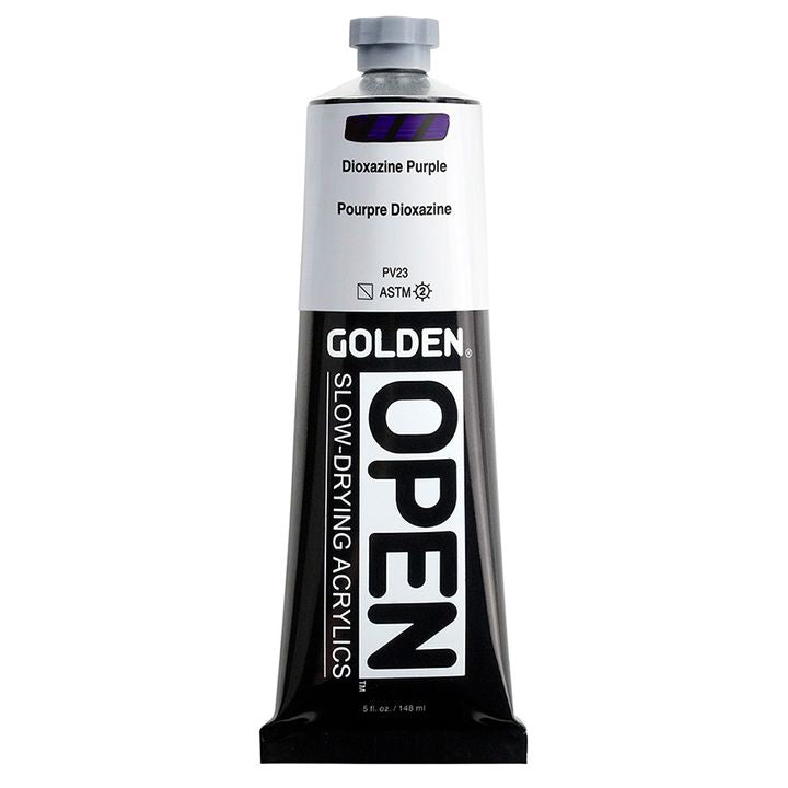 GOLDEN OPEN Pomalu schnoucí akrylová barva 148 ml – 7150 Dioxazinová fialová