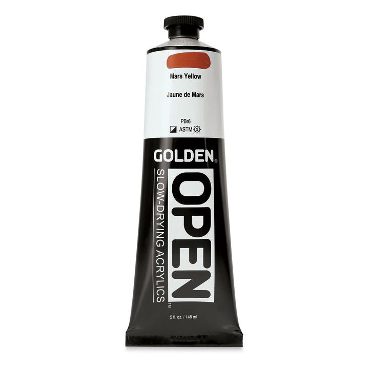 GOLDEN OPEN Pomalu schnoucí akrylová barva 148 ml – 7202 Mars žlutá