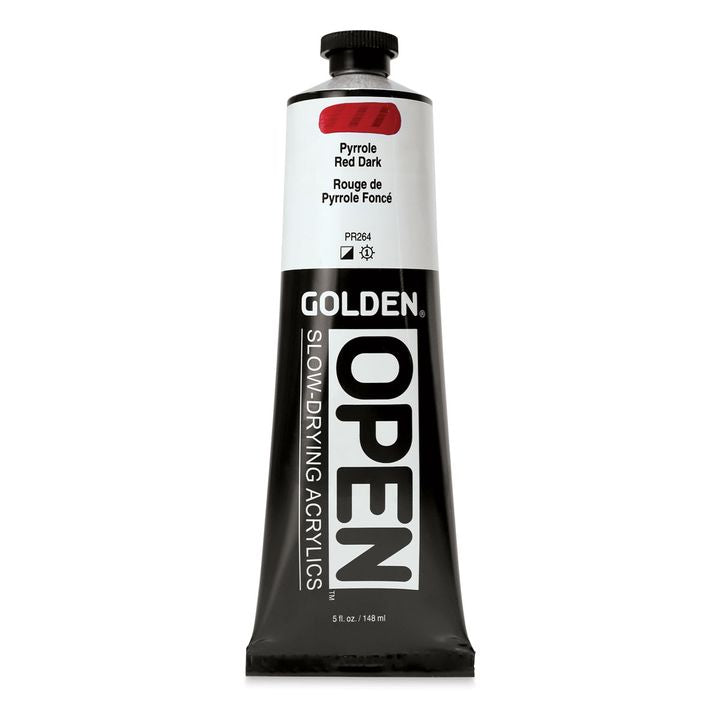 GOLDEN OPEN Pomalu schnoucí akrylová barva 148 ml – 7278 Pyrrole Red Dark