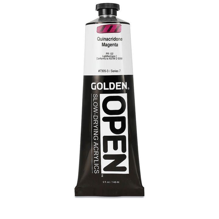 GOLDEN OPEN Pomalu schnoucí akrylová barva 148 ml – 7305 Quinakridon purpurová