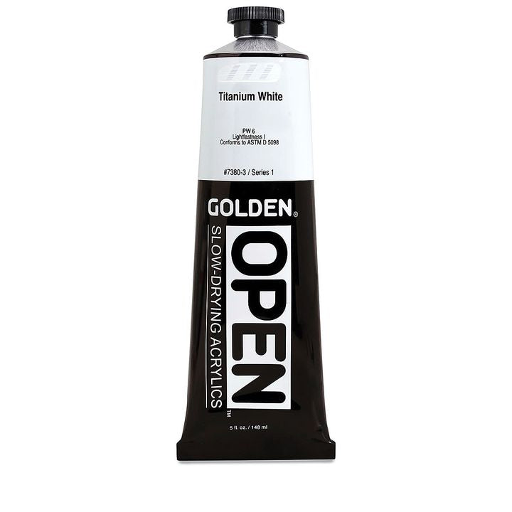 GOLDEN OPEN Pomalu schnoucí akrylová barva 148 ml – 7380 titanová bílá