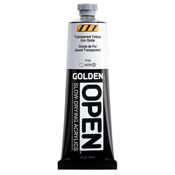 GOLDEN OPEN Pomalu schnoucí akrylová barva 148 ml – 7386 Transparentní žlutý oxid železa