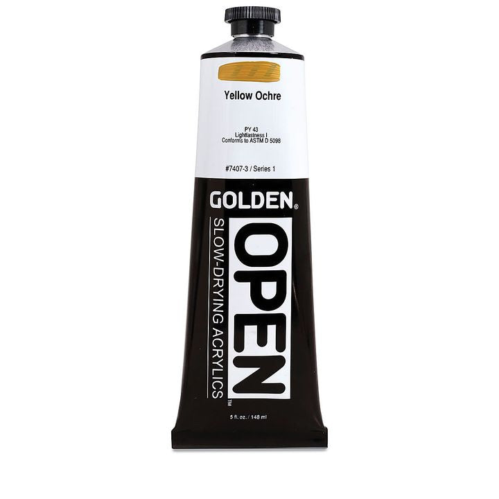 GOLDEN OPEN Pomalu schnoucí akrylová barva 148 ml – 7407 Žlutý okr