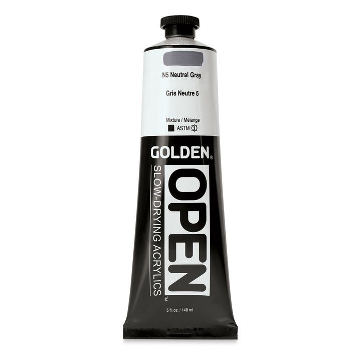 GOLDEN OPEN Pomalu schnoucí akrylová barva 148 ml – 7445 N5 Neutrální šedá