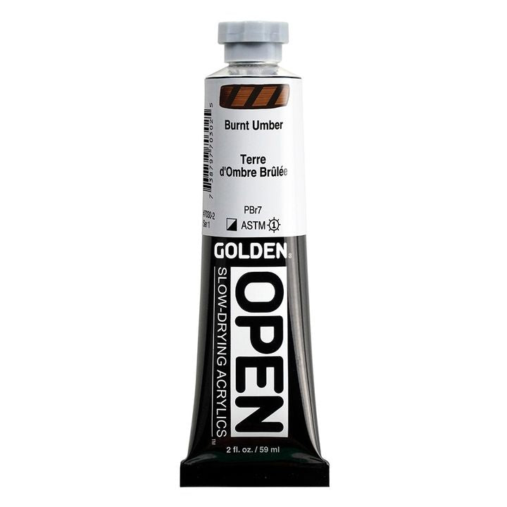 GOLDEN OPEN Pomalu schnoucí akrylová barva 59 ml – 7030 Spálená Umbra