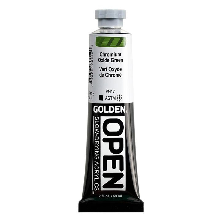 GOLDEN OPEN Pomalu schnoucí akrylová barva 59 ml – 7060 Oxid chromový zelený