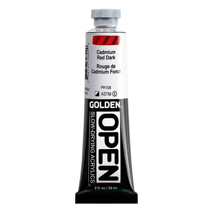 GOLDEN OPEN Pomalu schnoucí akrylová barva 59 ml – 7080 Kadmium Red Dark
