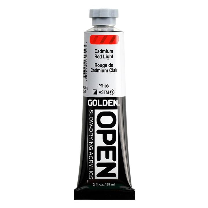 GOLDEN OPEN Pomalu schnoucí akrylová barva 59 ml – 7090 Kadmium červené světlo