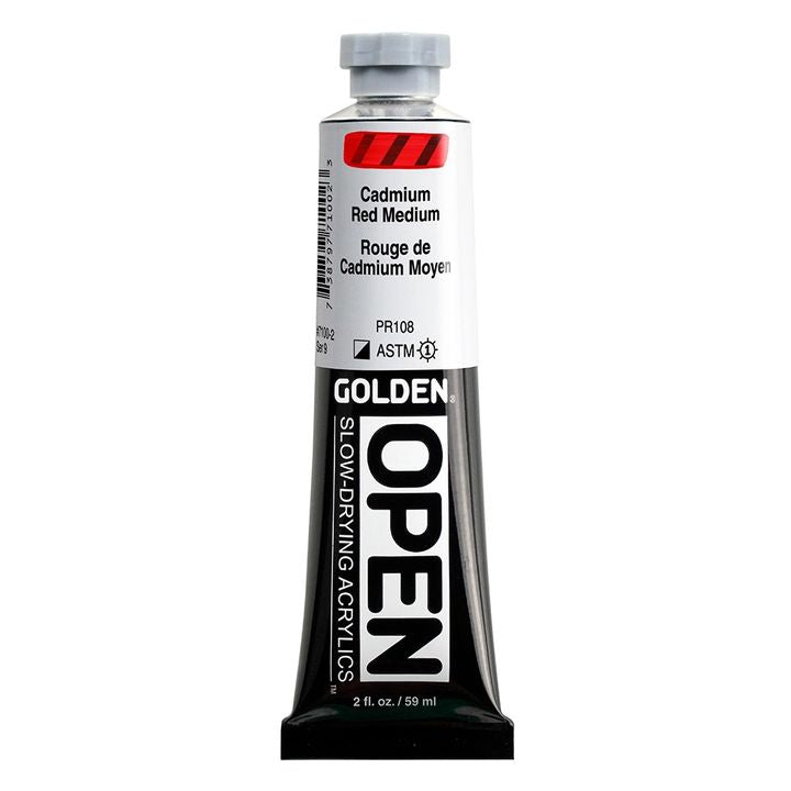 GOLDEN OPEN Pomalu schnoucí akrylová barva 59 ml – 7100 Kadmium Red Medium