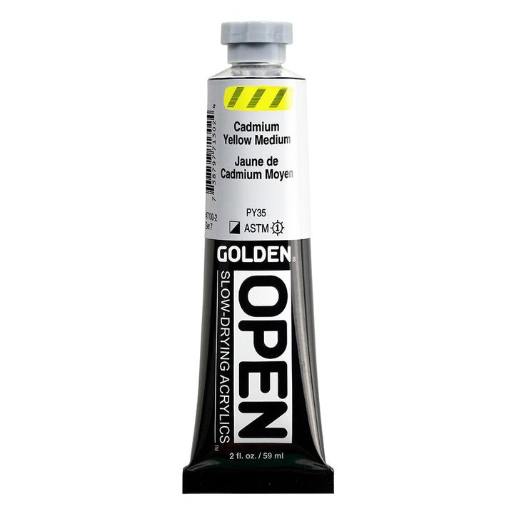 GOLDEN OPEN Pomalu schnoucí akrylová barva 59 ml – 7130 Kadmium žlutá Střední
