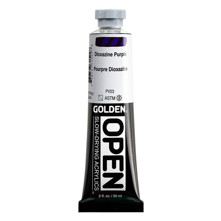GOLDEN OPEN Pomalu schnoucí akrylová barva 59 ml – 7150 Dioxazinová fialová
