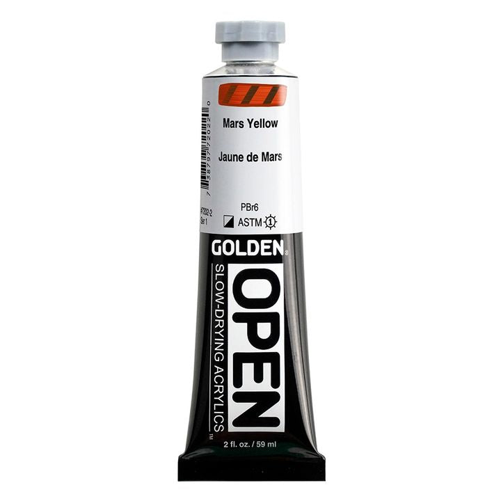 GOLDEN OPEN Pomalu schnoucí akrylová barva 59 ml – 7202 Mars žlutá