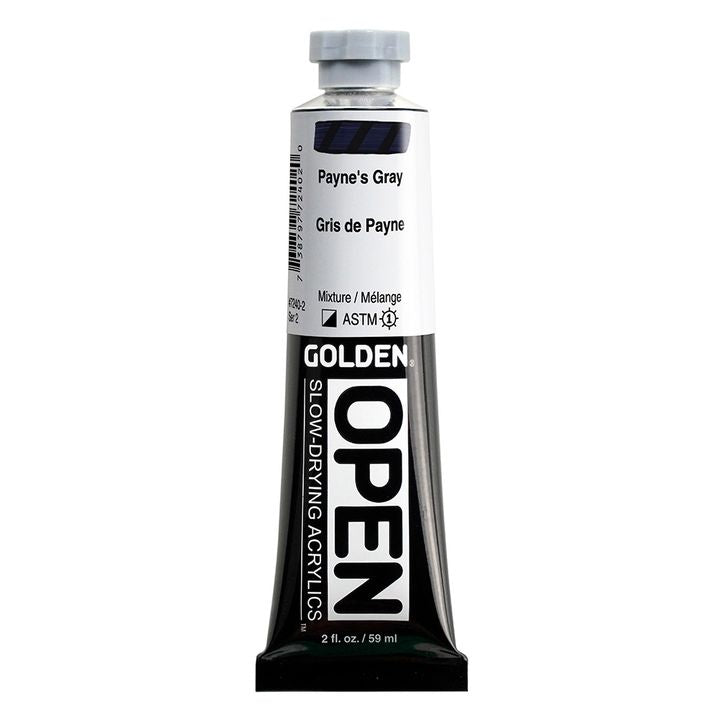 GOLDEN OPEN Pomalu schnoucí akrylová barva 59 ml – 7240 Payne's Grey