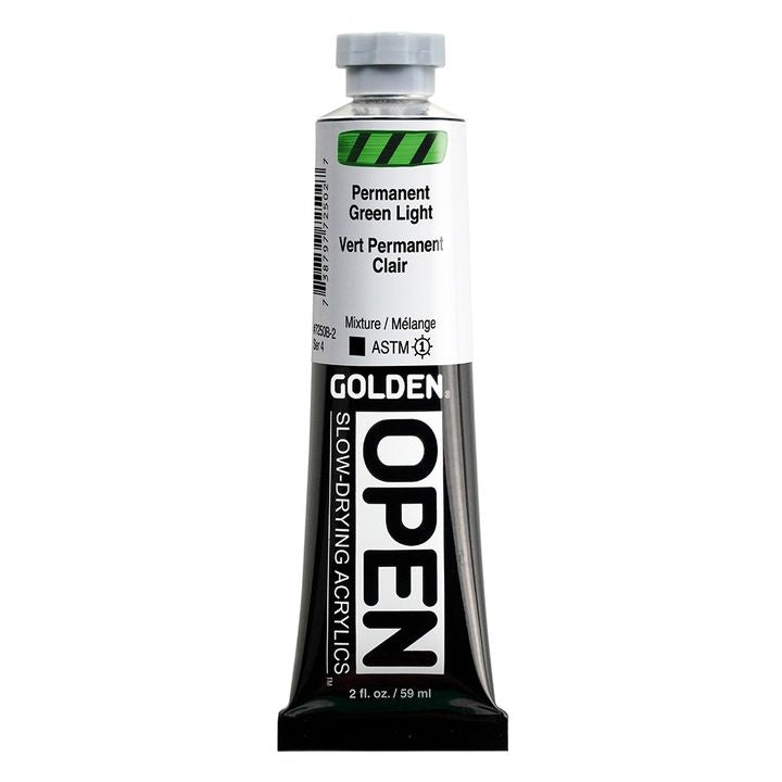 GOLDEN OPEN Pomalu schnoucí akrylová barva 59 ml – 7250 Trvalé zelené světlo