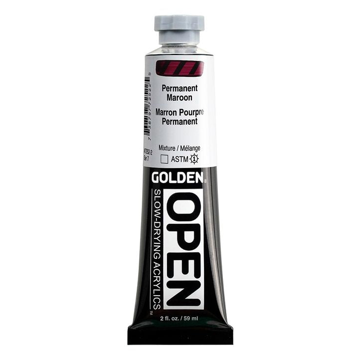 GOLDEN OPEN Pomalu schnoucí akrylová barva 59 ml – 7252 Trvalé Burgundsko
