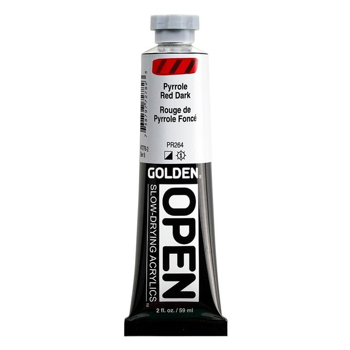GOLDEN OPEN Pomalu schnoucí akrylová barva 59 ml – 7278 Pyrrole Red Dark