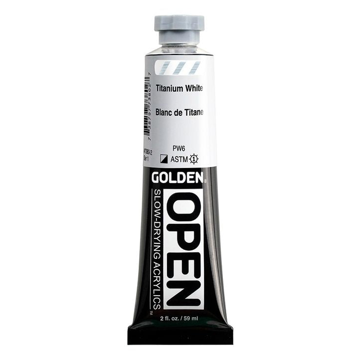GOLDEN OPEN Pomalu schnoucí akrylová barva 59 ml – 7380 titanová bílá