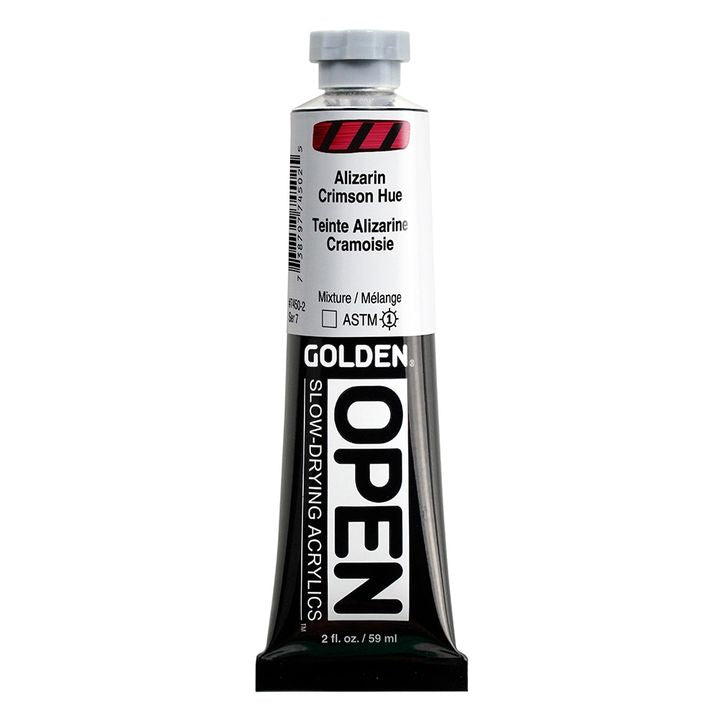 GOLDEN OPEN Pomalu schnoucí akrylová barva 59 ml – 7450 Alizarínová Karmazínová Hue
