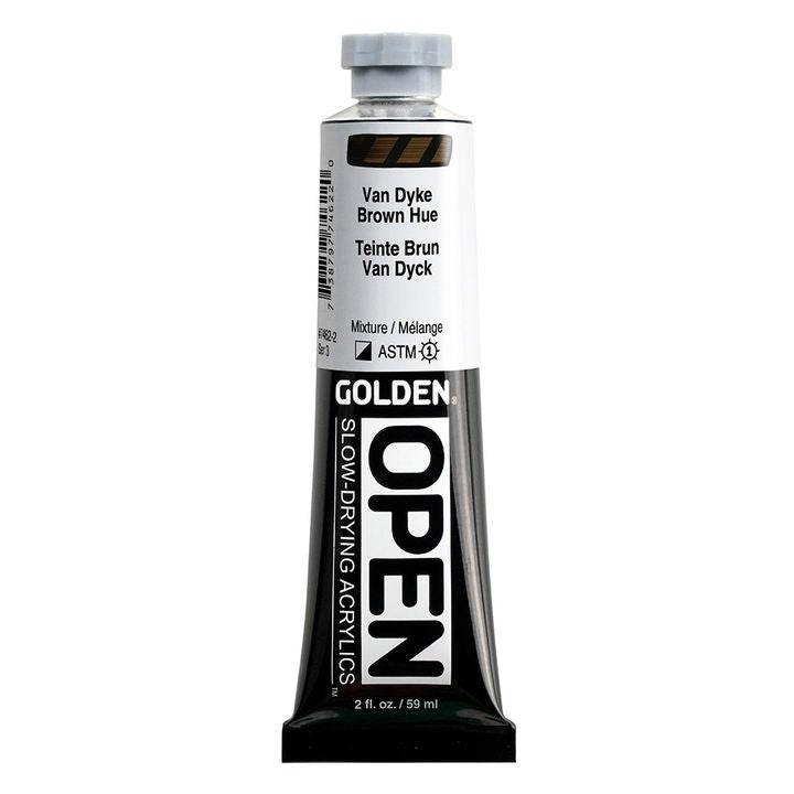 GOLDEN OPEN Pomalu schnoucí akrylová barva 59 ml – 7462 Van Dyke Brown Hue