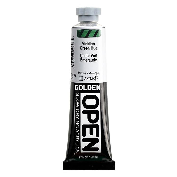 GOLDEN OPEN Pomalu schnoucí akrylová barva 59 ml – 7469 Viridian Green Hue