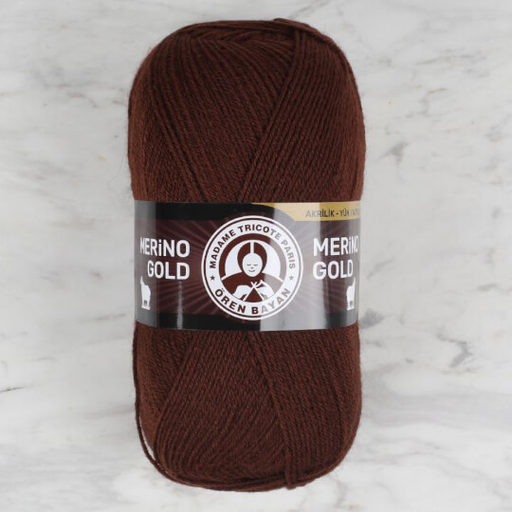 Pletací příze Madame Tricote Paris Merino Gold 100 g – tmavo hnedá
