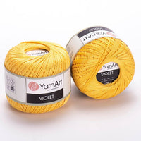 Bavlněná příze YarnArt Violet 50 g – 4653 žlutá