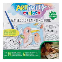 Carioca omalovánky s vodovými barvami ARTivity – Divoká zvířata, 5+