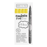 Jemné linery Carioca Fineliner 0,5 mm – 12 ks