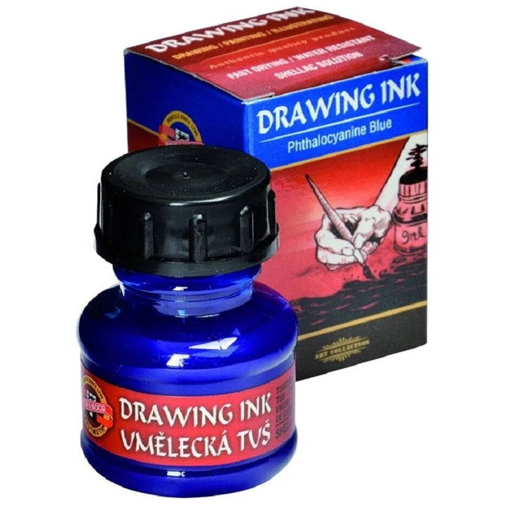 Inkoust pro umělce KOH-I-NOOR, 20 g – 2400 Ftalocyaninová modř